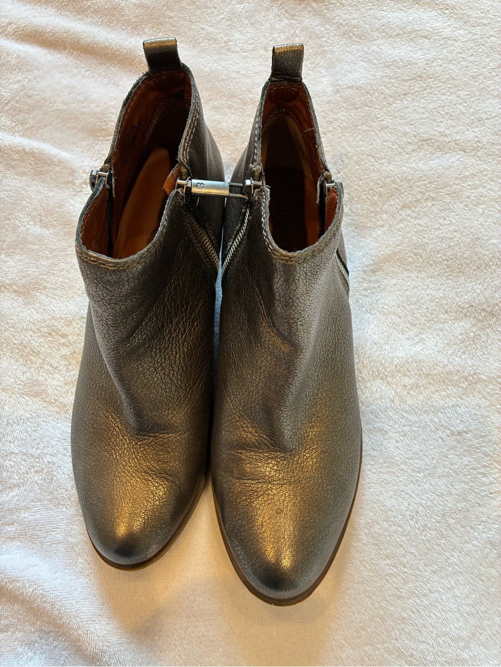 Women's Metallic Gray  Boots